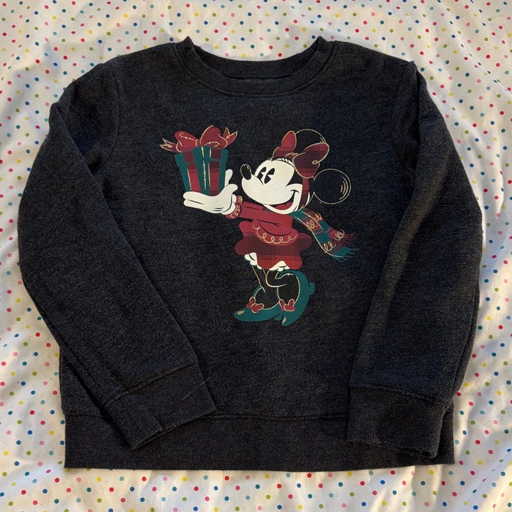 Minnie Mouse Holiday Sweatshirt EUC